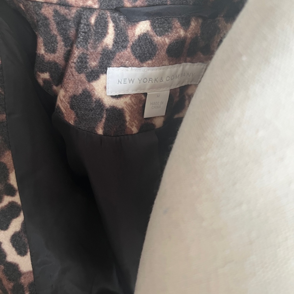 New York & Company Leopard print Peacoat - Picture 4 of 7